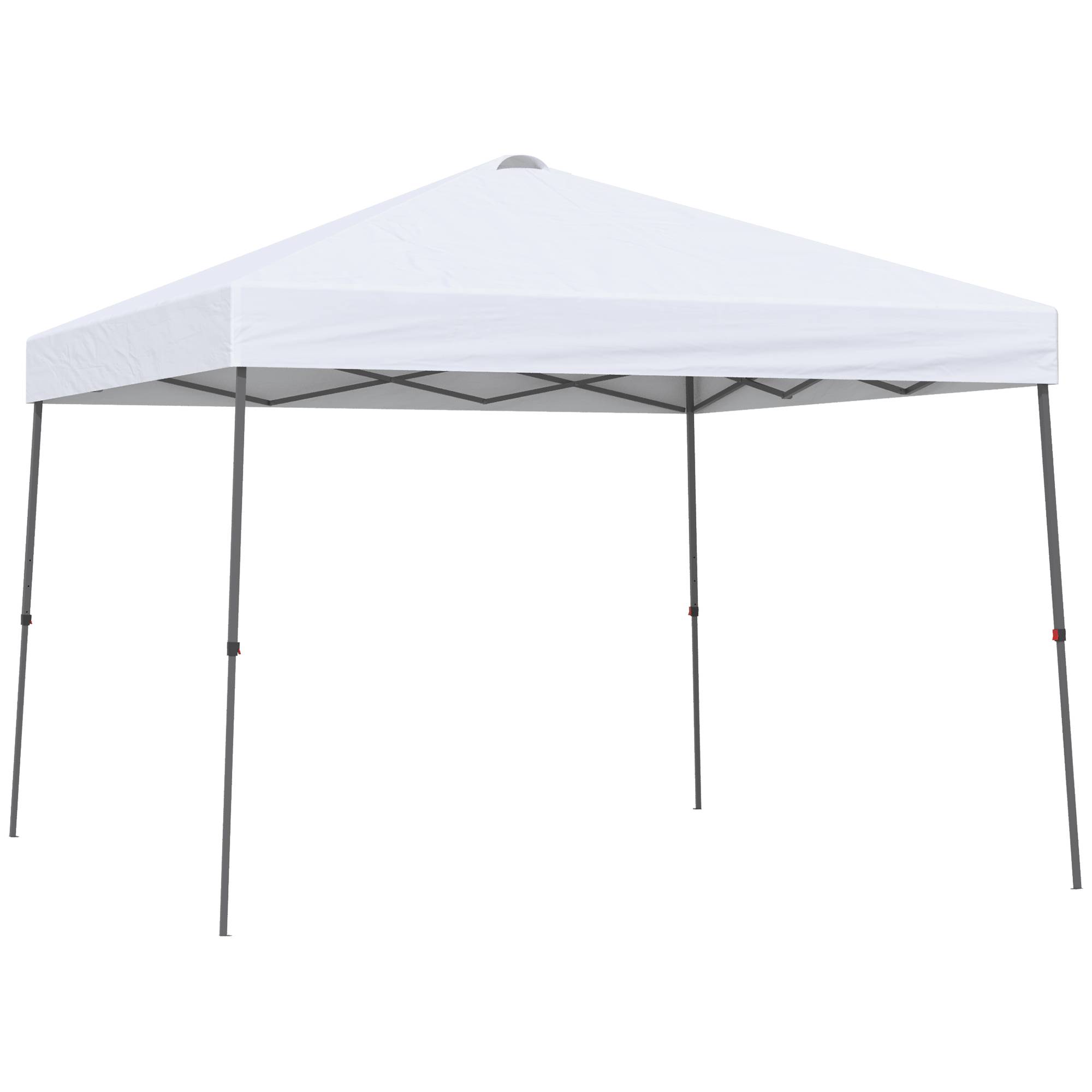 ComfortXL - Tonnelle pliante acier avec toit Oxford pour jardin fêtes camping 3 x 3 m blanche - ComfortXL Outdoor Living - Image 2