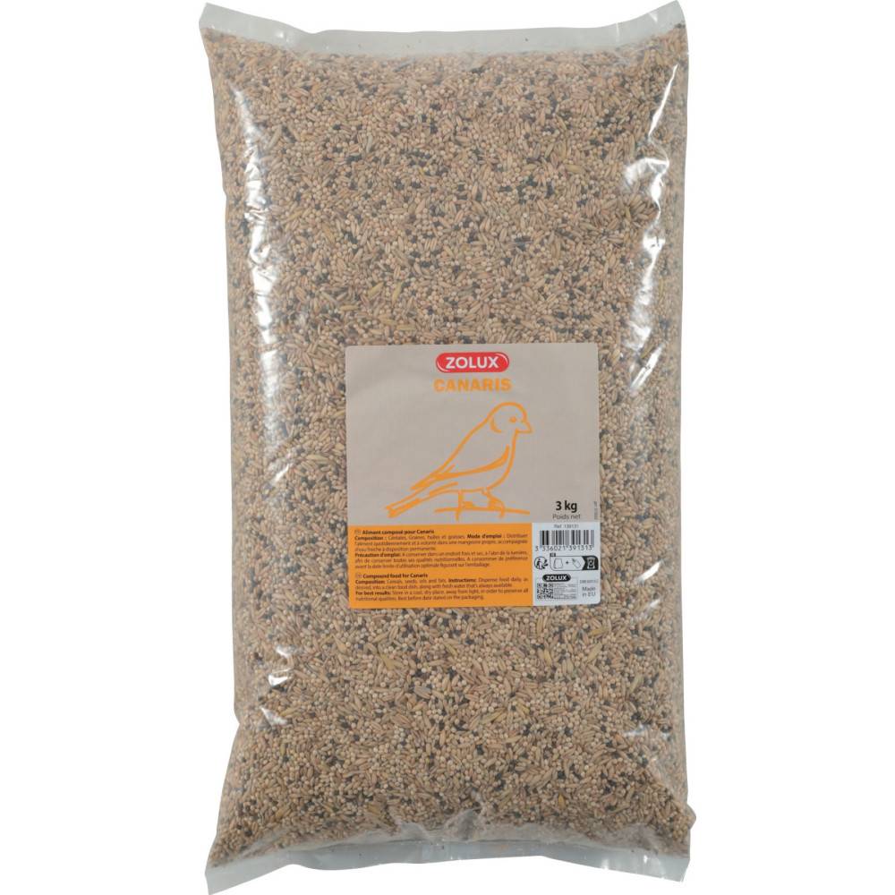 Zolux - Graines pour canaris sac de 3 kg pour oiseaux