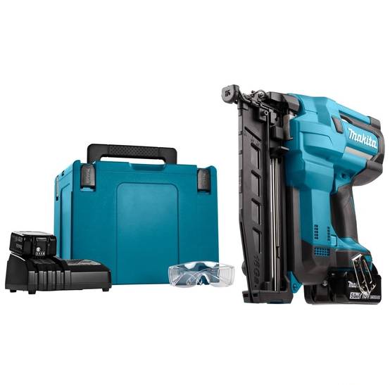 Makita - Cloueur sans fil 18V LXT 16 Ga 25 - 64 mm - MAKITA - avec 2 batteries 18v 5.0Ah - chargeur - MakPac - DBN600RTJ - Image 1
