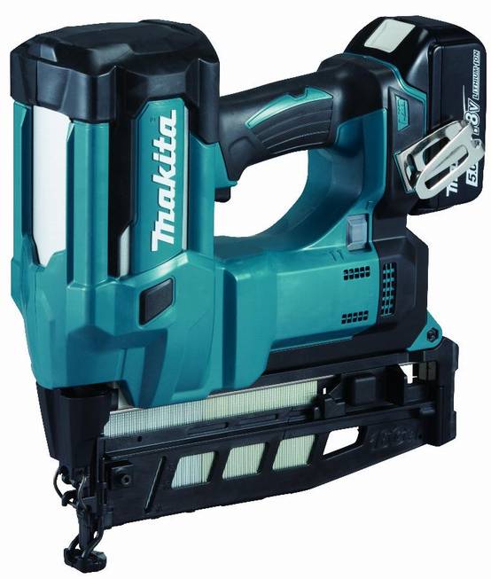 Makita - Cloueur sans fil 18V LXT 16 Ga 25 - 64 mm - MAKITA - avec 2 batteries 18v 5.0Ah - chargeur - MakPac - DBN600RTJ - Image 2