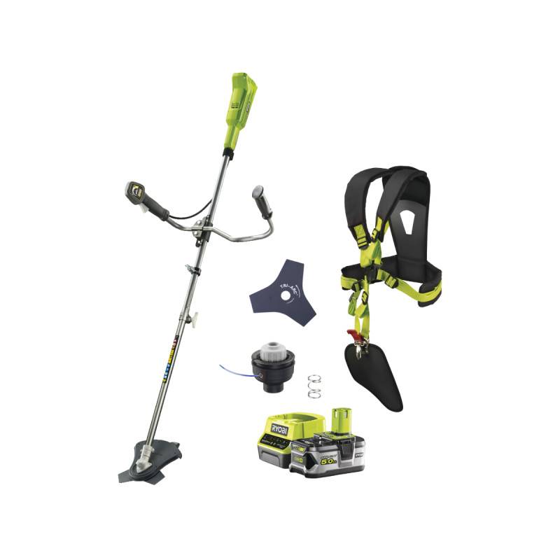 Ryobi - Pack RYOBI débroussailleuse 18V One+ OBC1820B - 1 batterie 5.0Ah - 1 chargeur 2.0Ah RC18120-150 - Image 1