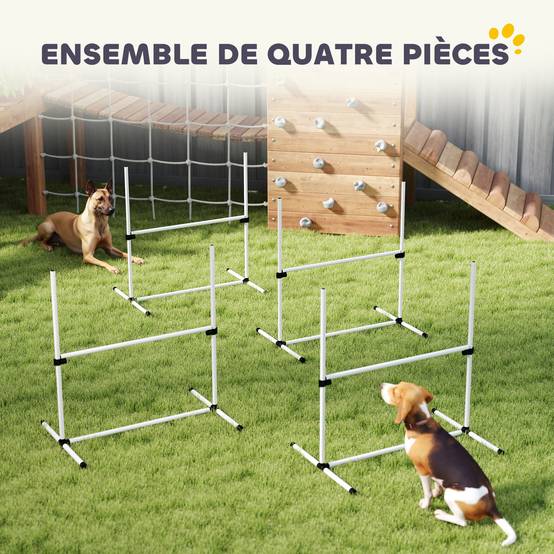 Obstacles d'agility pour chien plastique blanc 99 x 65 x 94 cm - PANGIVO - Image 7