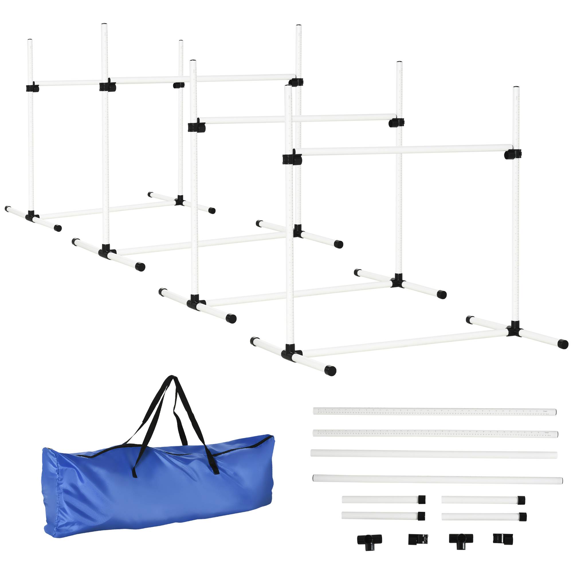 Obstacles d'agility pour chien plastique blanc 99 x 65 x 94 cm - PANGIVO - Image 1