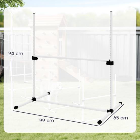 Obstacles d'agility pour chien plastique blanc 99 x 65 x 94 cm - PANGIVO - Image 5