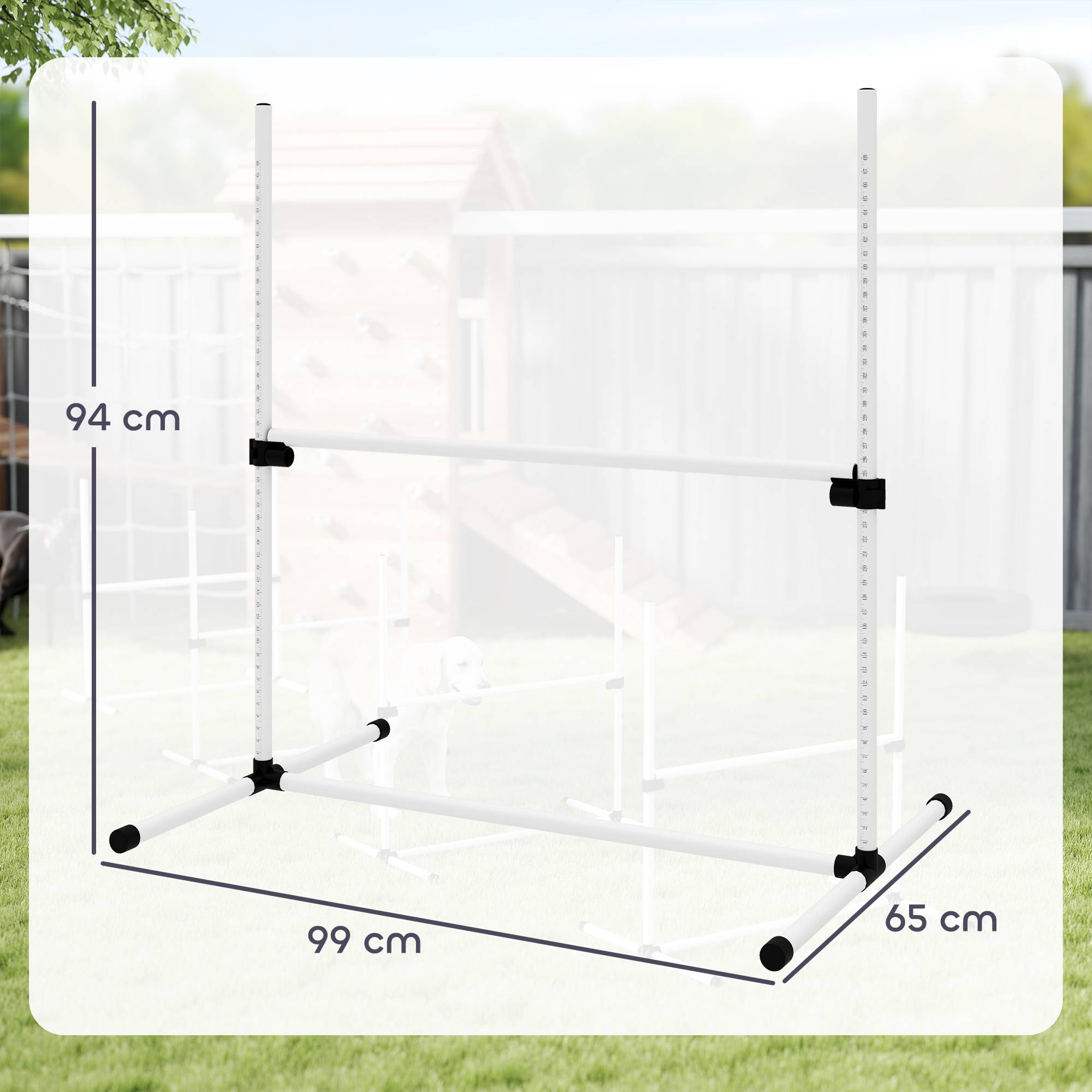 Obstacles d'agility pour chien plastique blanc 99 x 65 x 94 cm - PANGIVO - Image 5