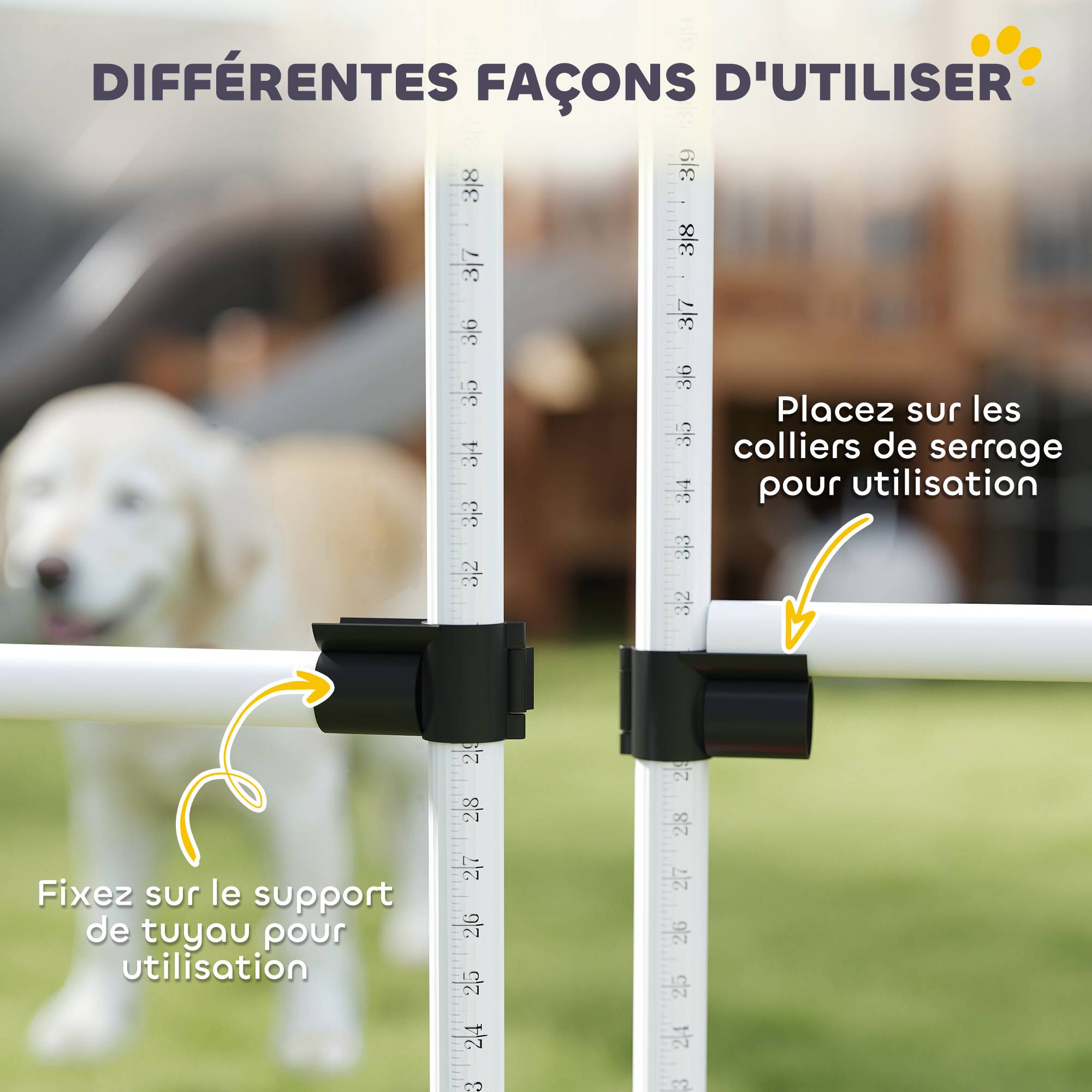 Obstacles d'agility pour chien plastique blanc 99 x 65 x 94 cm - PANGIVO - Image 10