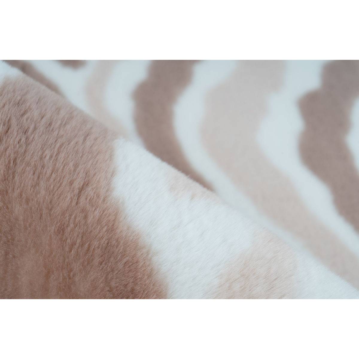 Tapis Imprimé Animal "Rabbit" Beige & Marron 160 x 230 cm - Image 3