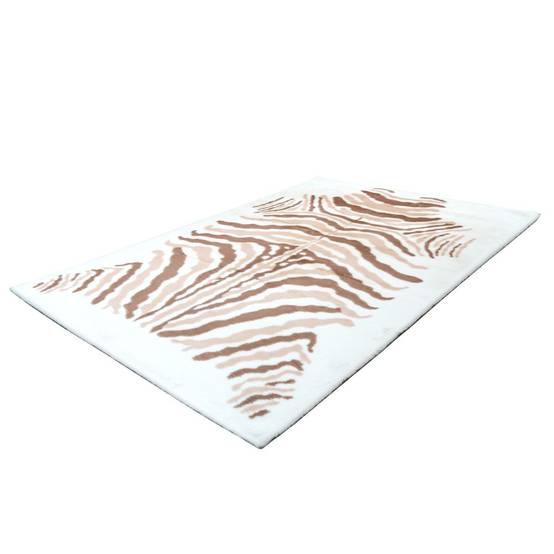 Tapis Imprimé Animal "Rabbit" Beige & Marron 160 x 230 cm - Image 4
