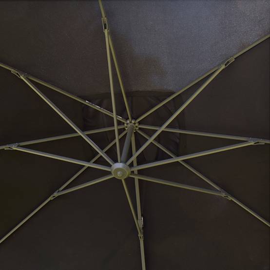 Parasol déporté noir 4x3 m Mercuria - Gecko Jardin - Image 6