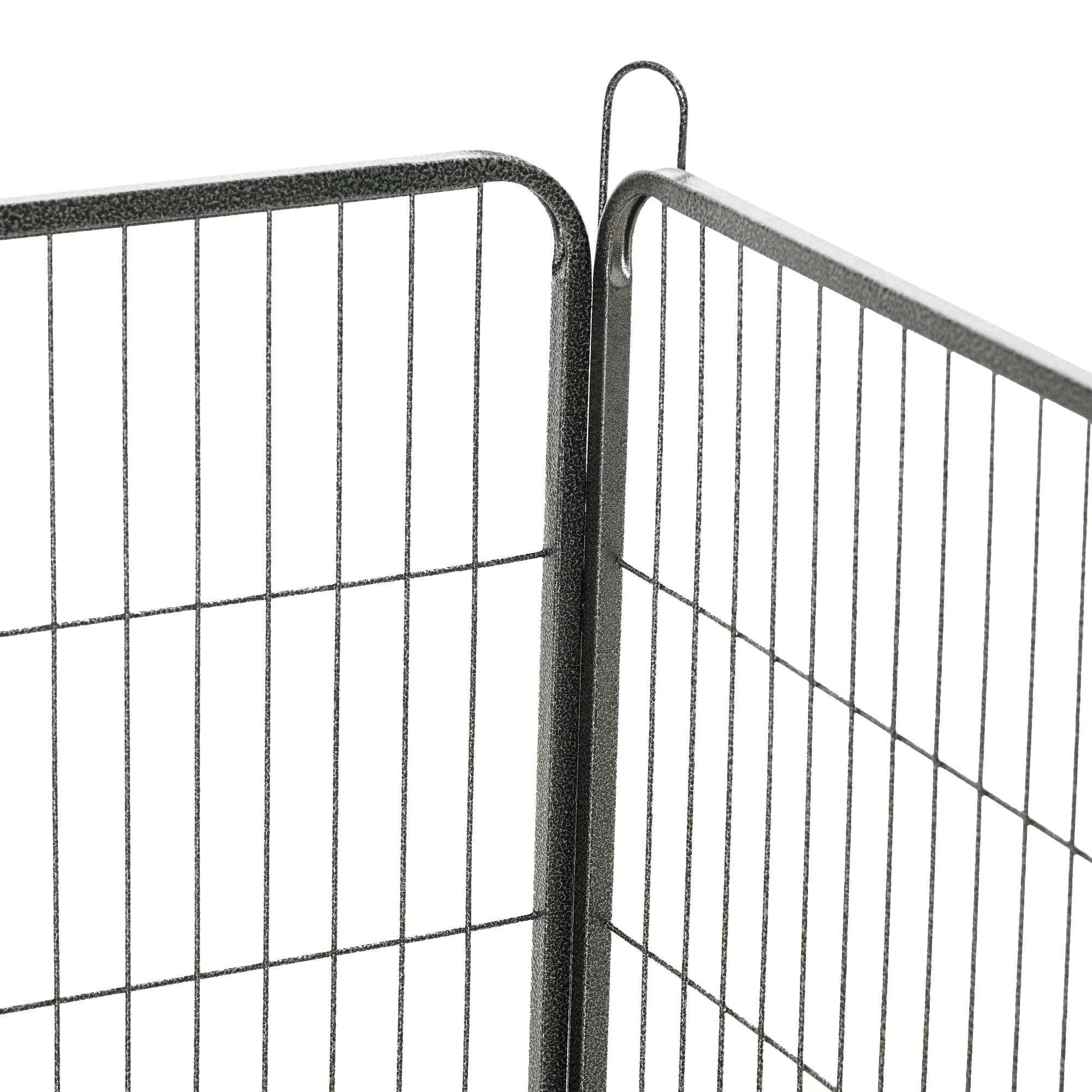 Enclos Chiots Acier Intérieur Extérieur Modulable 2 Portes 16 Panneaux 60cm Gris - ComfortXL Pet Living - Image 7