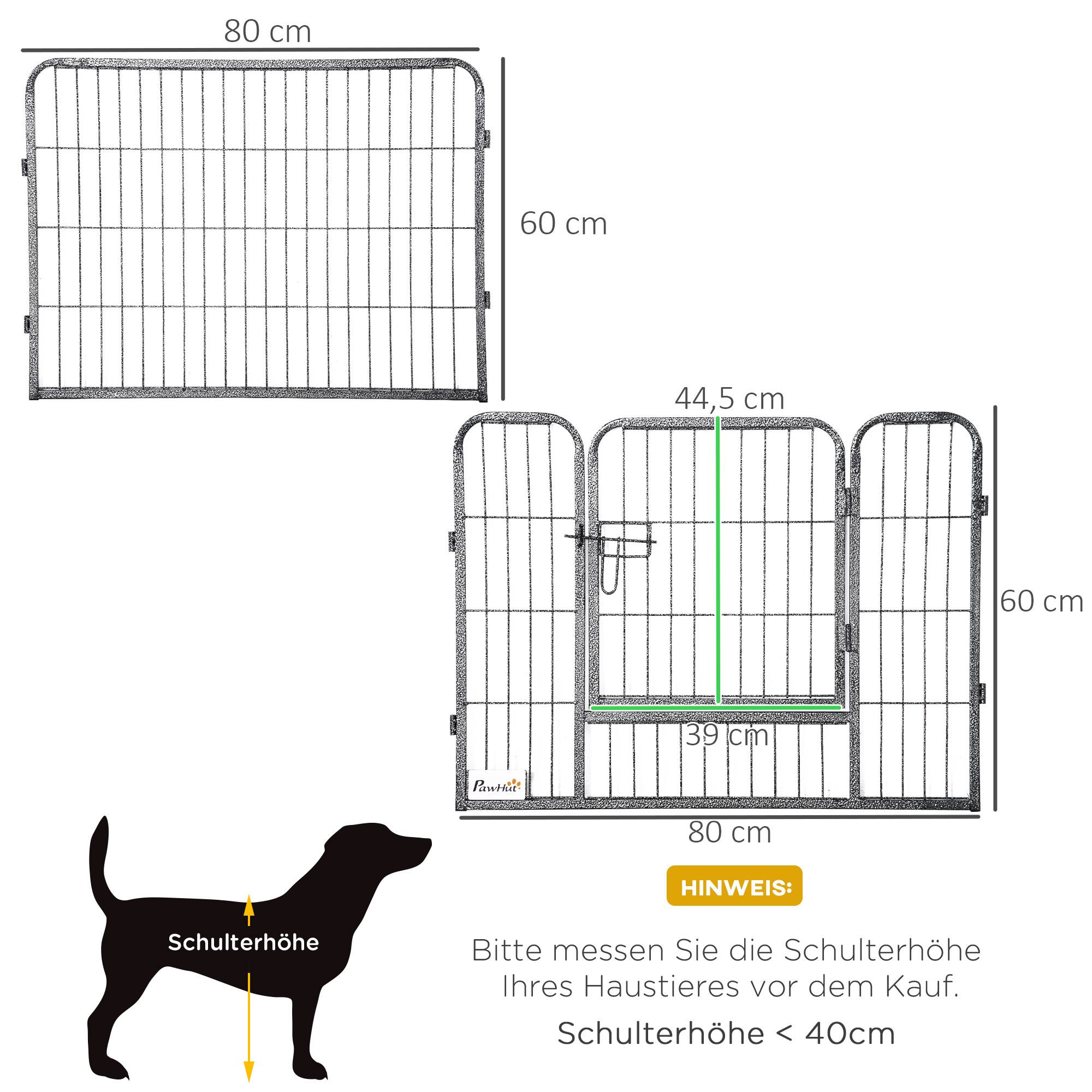 Enclos Chiots Acier Intérieur Extérieur Modulable 2 Portes 16 Panneaux 60cm Gris - ComfortXL Pet Living - Image 3