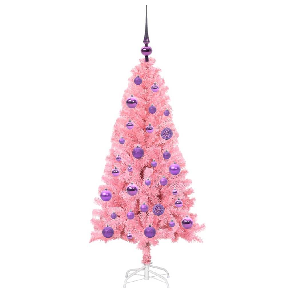 Vidaxl - Sapin de Noël Rose 120 cm PVC vidaXL 3396413 - Image 5