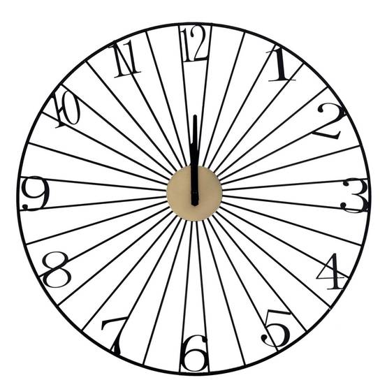 The Home Deco Factory - Horloge Murale Design "Filaire" 50cm Noir - Image 1
