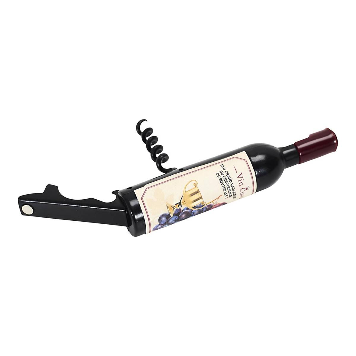 Cook Concept - Tire-Bouchon Aimanté "Bouteille de Vin" 11cm Noir - Image 2