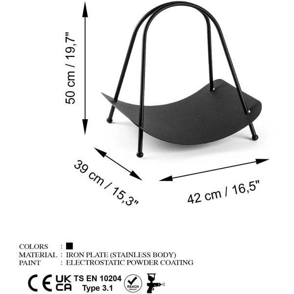 Hanah Home - Porte-bûches en métal Geddy Hanah Home - Image 3