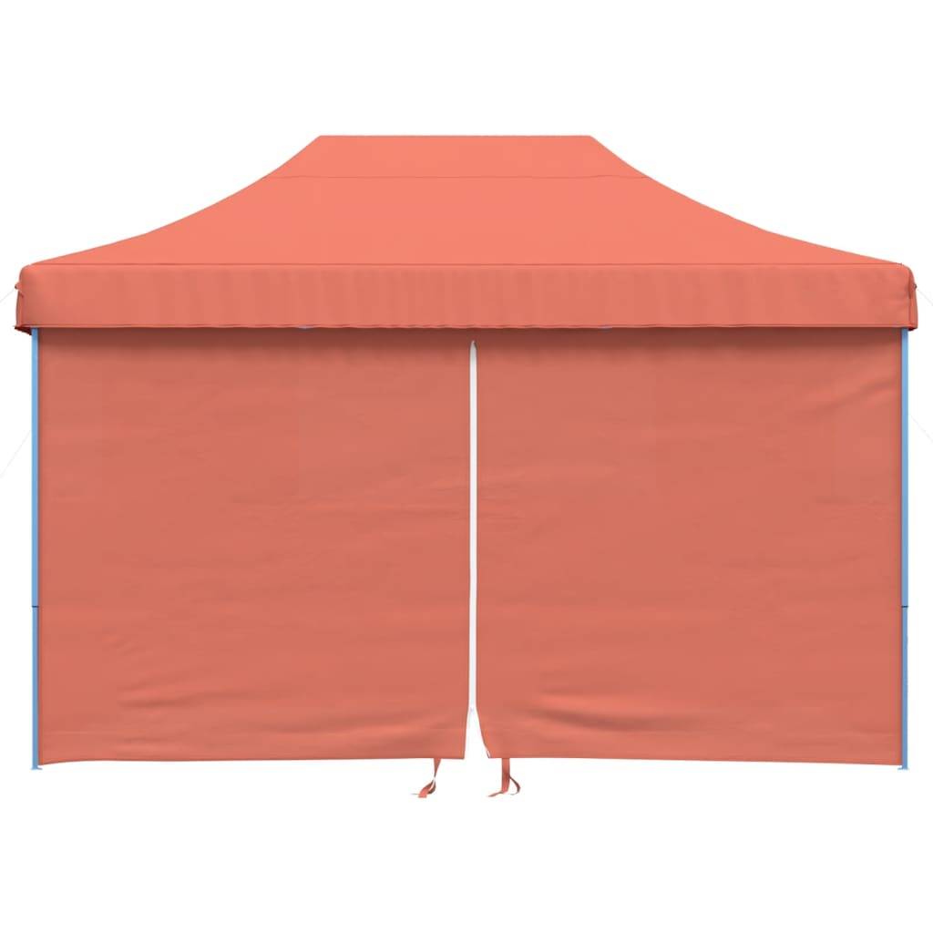 Tente de réception pliable escamotable avec 4 parois latérales terre cuite 410 x 279 x 315 cm - PANGIVO - Image 3