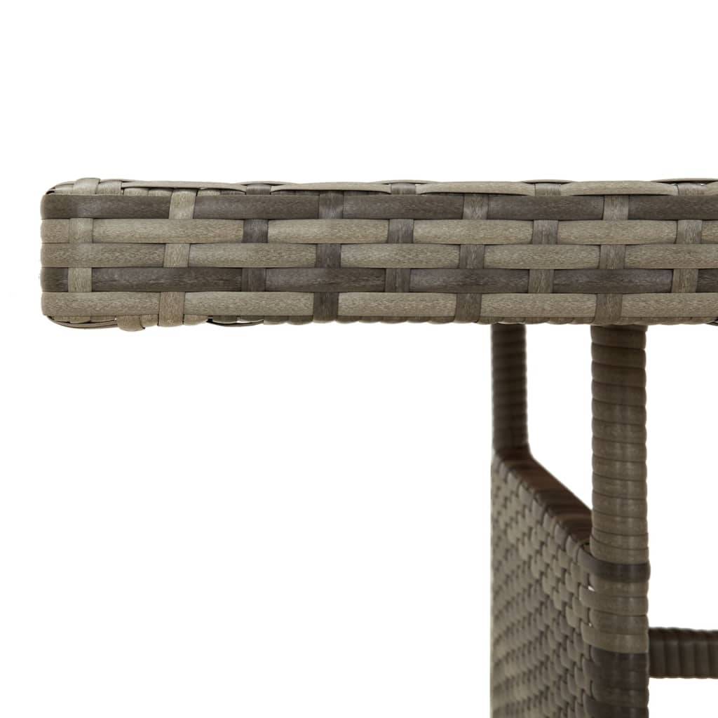 ComfortXL - Table de Repas de Jardin Grise 160x70cm, Style Contemporain en Résine Tressée et Bois d'Acacia – ComfortXL Outdoor Living - Image 4
