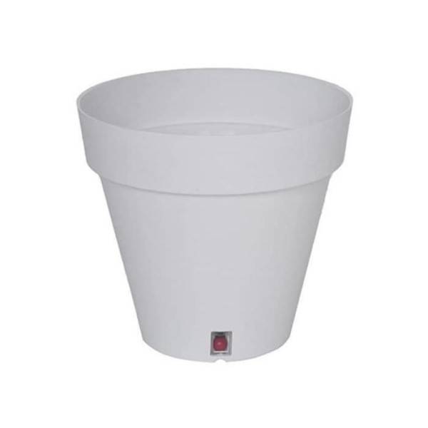 Riss - Bac A Fleurs Rond Riviera Loft - Plastique - Diametre 30 Cm - Blanc - Image 2