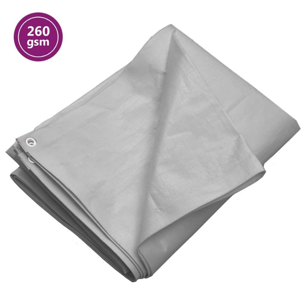 Maison Chic - Bâche de protection | Bâche 260 g/m² 6x12 m Gris PEHD Maison Chic - Image 2