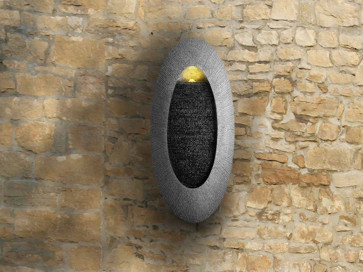 Jardideco - Fontaine extérieure murale effet grès avec LED Gris foncé - Jardideco - Image 1