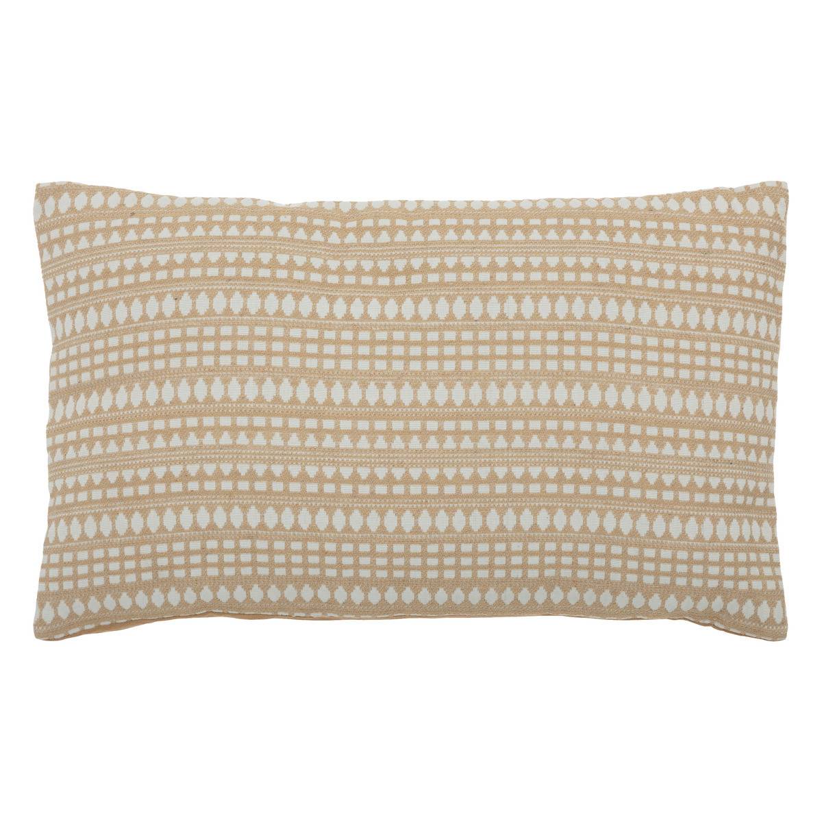 Coussin décoratif Beige Lin Jacquard 30 x 50 cm - Image 1