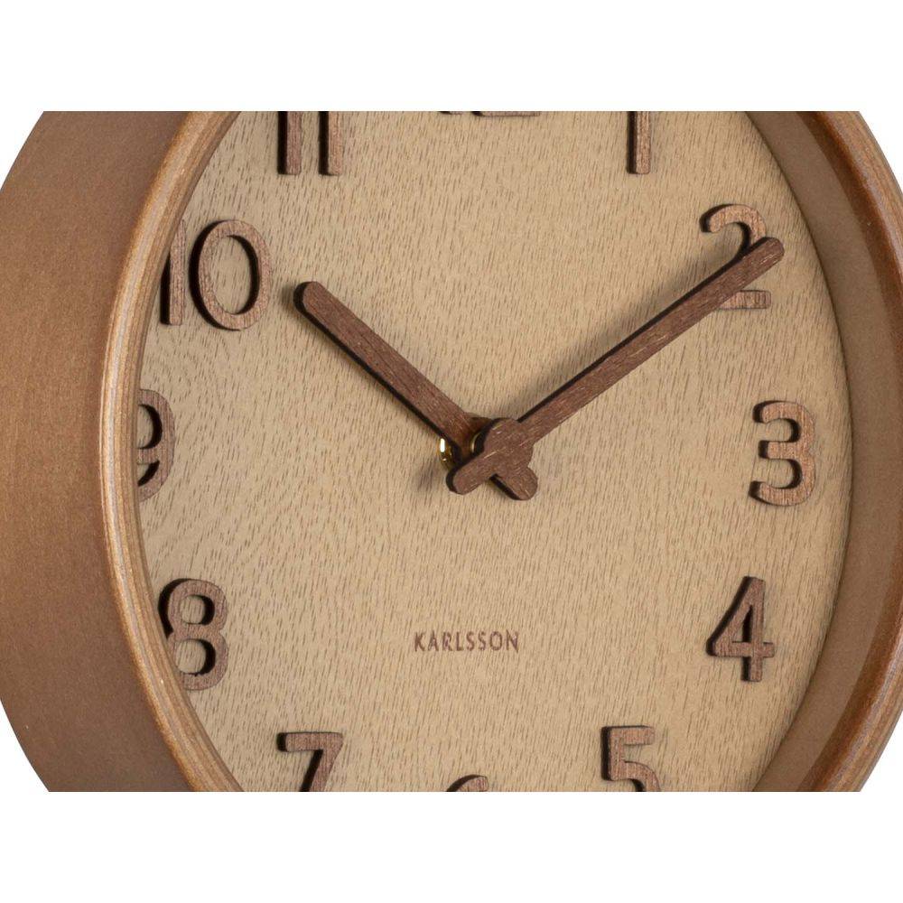 Karlsson - Horloge ronde en bois Pure grain 22 cm - Image 4