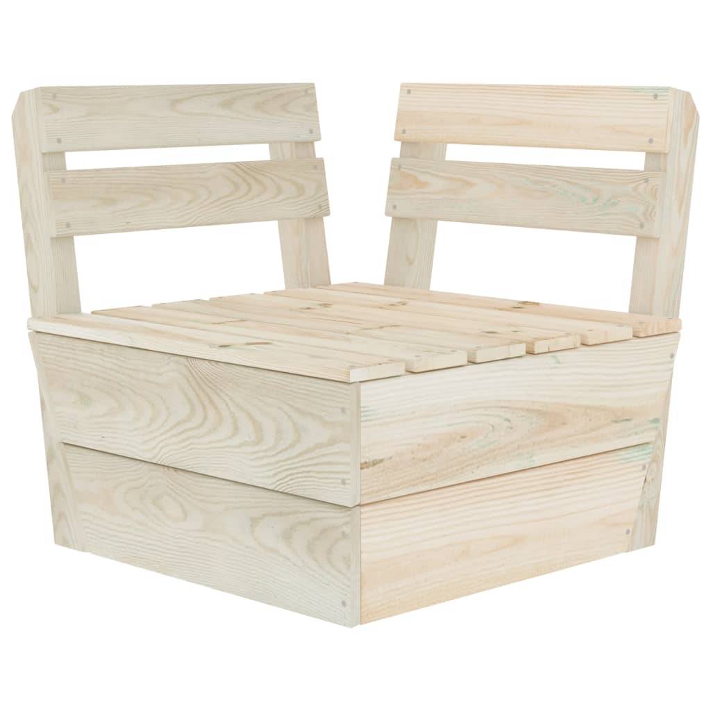 Helloshop26 - Salon de jardin meuble d'extérieur ensemble de mobilier palette 6 pièces bois d'épicéa imprégné - Image 3