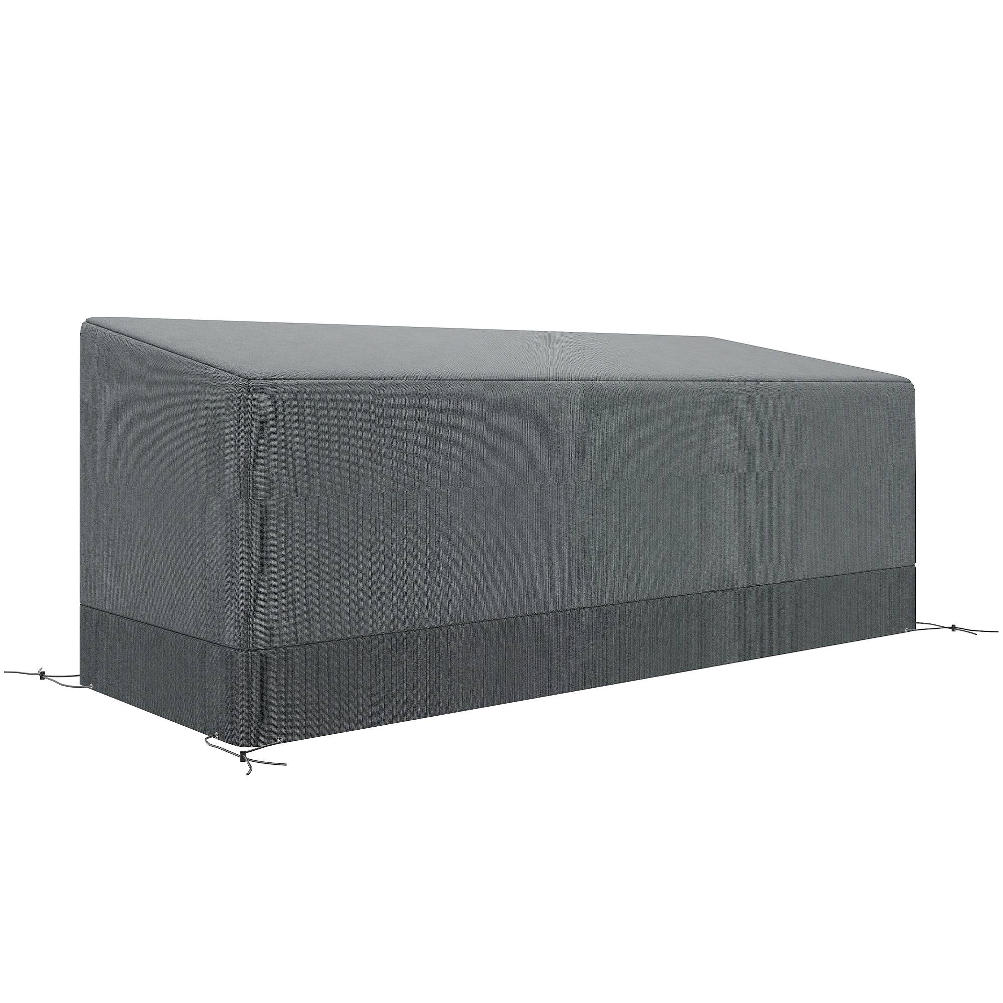 Housse de protection pour mobilier de jardin, résistante à l'hiver, imperméable et anti-UV, en tissu Oxford 600D, 190,5 x 72 x 76 cm, gris clair - Image 1