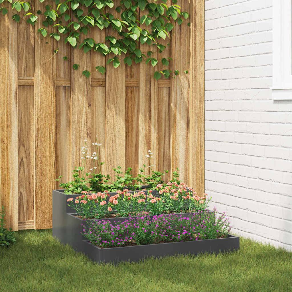 Jardinière Carrée Acier Potager Surélevé Jardin Anthracite 90cm – ComfortXL Outdoor Living - Image 1