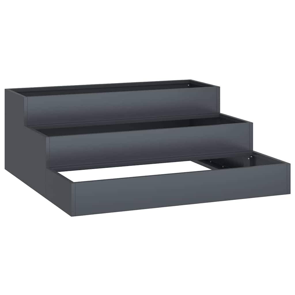 Jardinière Carrée Acier Potager Surélevé Jardin Anthracite 90cm – ComfortXL Outdoor Living - Image 2