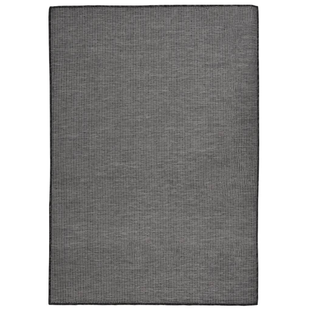 ComfortXL - Grand Tapis d'Extérieur Tissage Plat en Polypropylène Anti-UV pour Salon de Jardin Gris 160x230 cm – ComfortXL Outdoor Living - Image 1