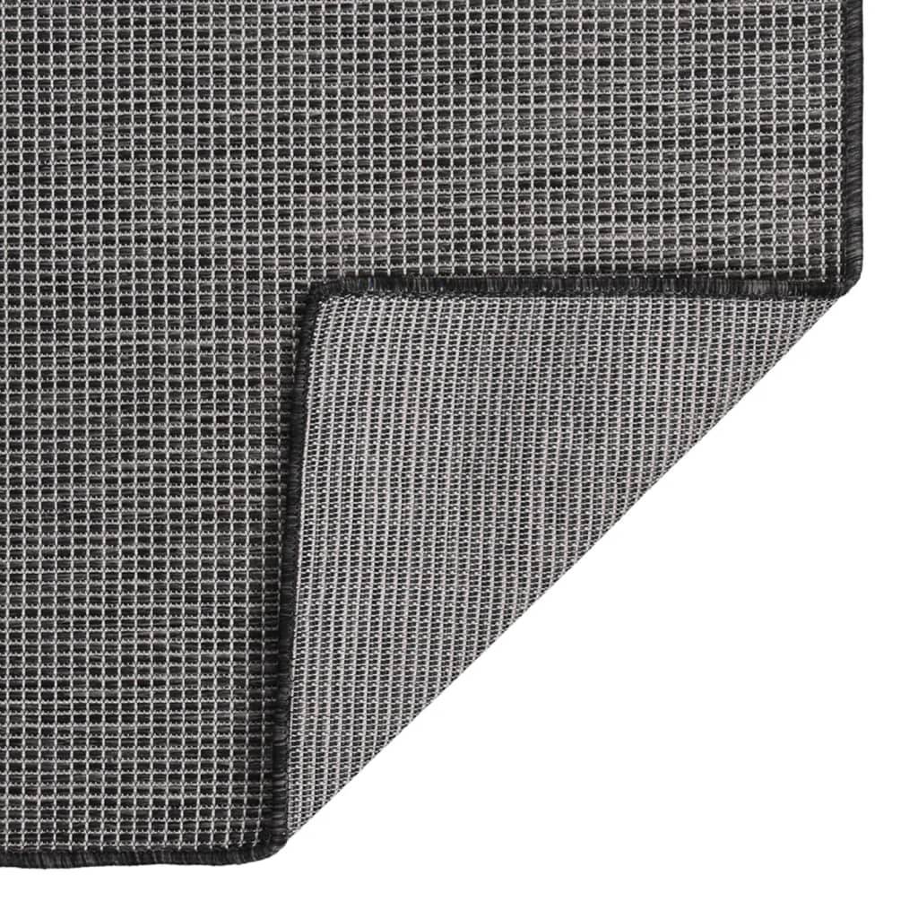 ComfortXL - Grand Tapis d'Extérieur Tissage Plat en Polypropylène Anti-UV pour Salon de Jardin Gris 160x230 cm – ComfortXL Outdoor Living - Image 2