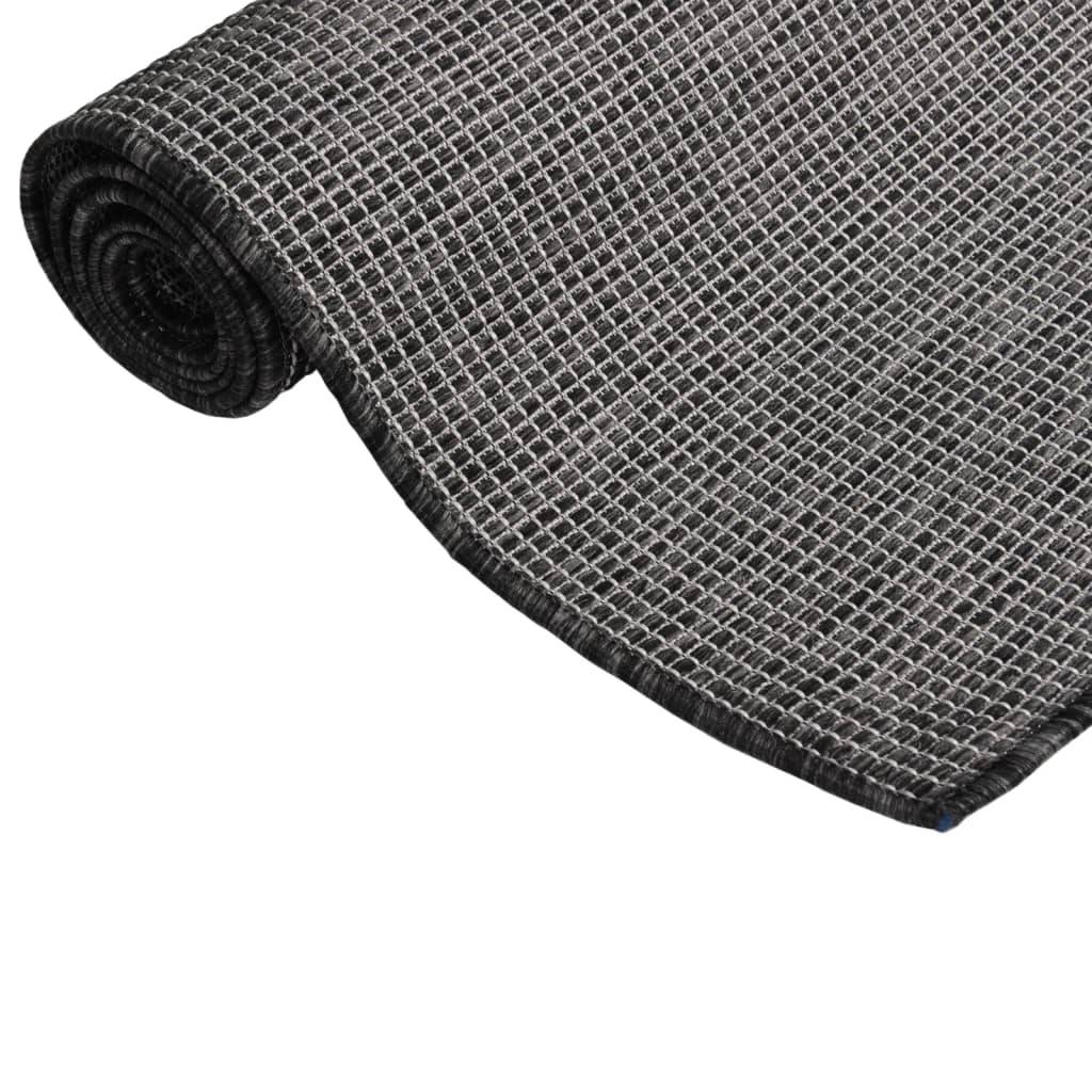 ComfortXL - Grand Tapis d'Extérieur Tissage Plat en Polypropylène Anti-UV pour Salon de Jardin Gris 160x230 cm – ComfortXL Outdoor Living - Image 3