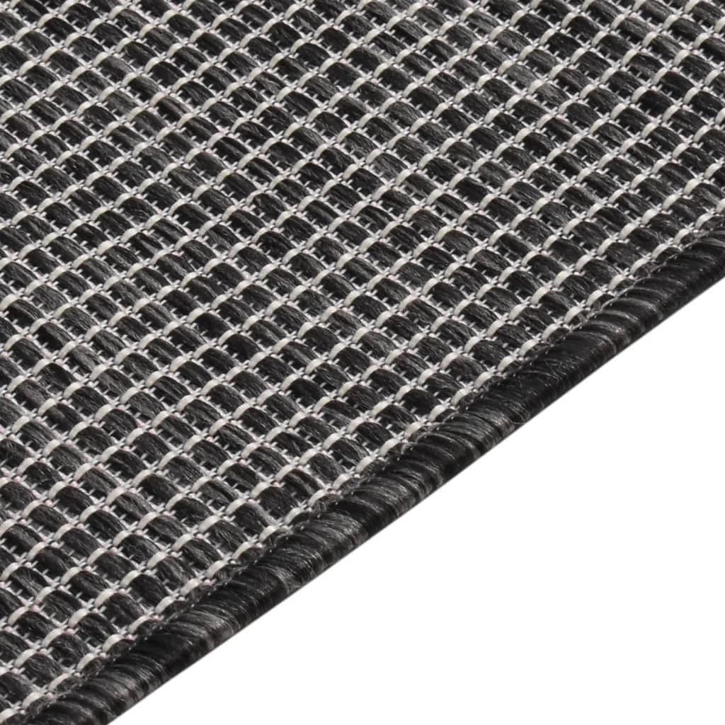 ComfortXL - Grand Tapis d'Extérieur Tissage Plat en Polypropylène Anti-UV pour Salon de Jardin Gris 160x230 cm – ComfortXL Outdoor Living - Image 4