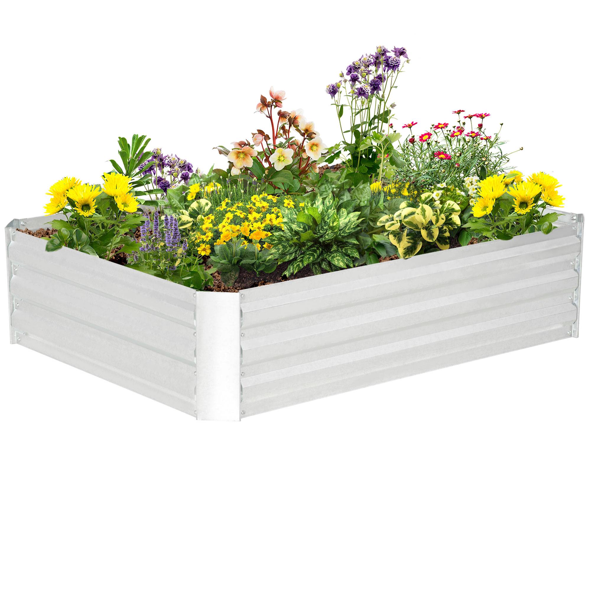 Sans Marque - Potager surélevé acier bac plantes châssis froid empilable fleurs légumes 120x90x30 cm - Image 1