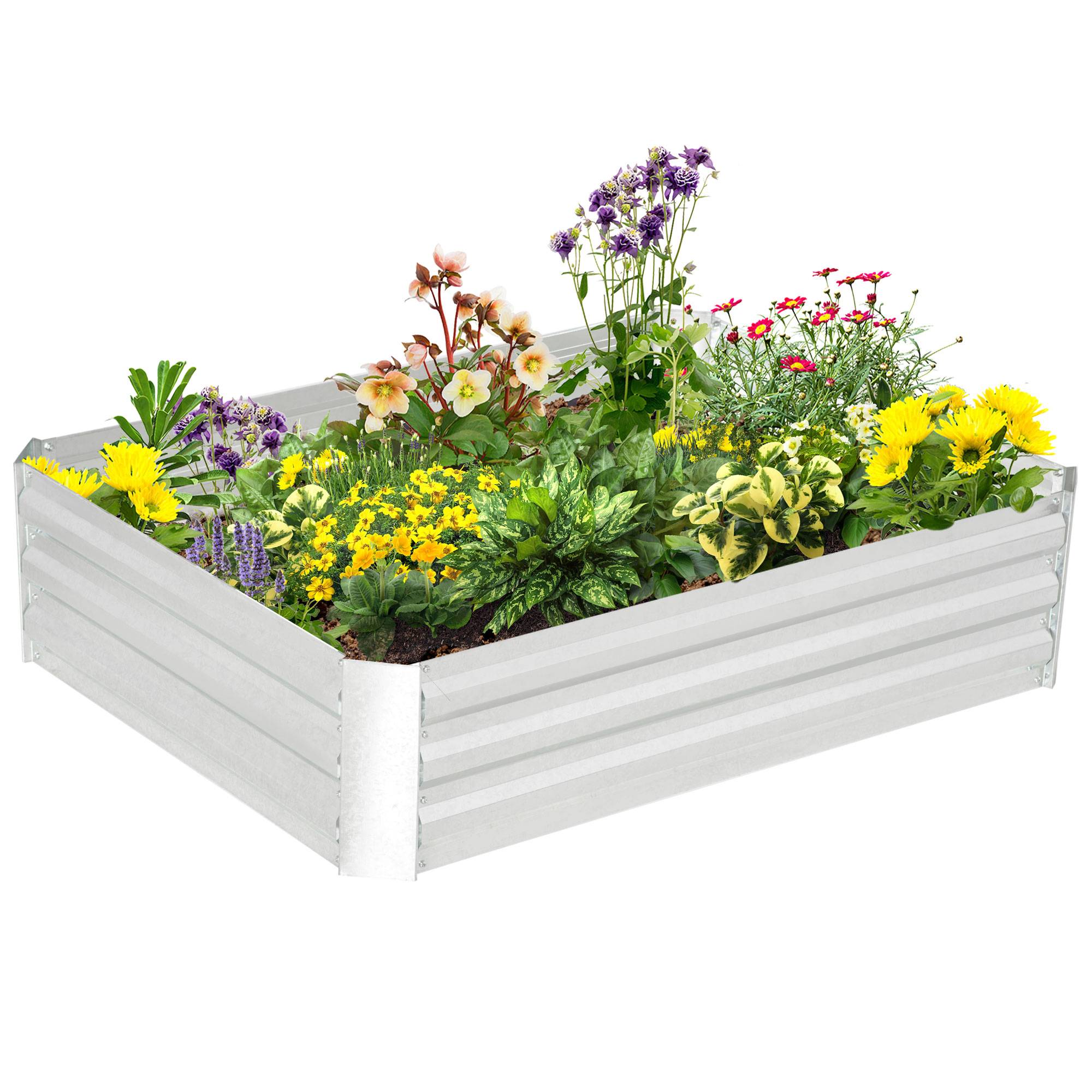 Sans Marque - Potager surélevé acier bac plantes châssis froid empilable fleurs légumes 120x90x30 cm - Image 2