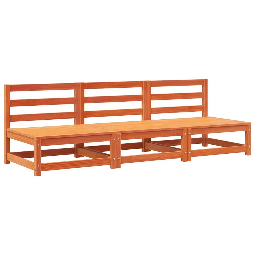 Vidaxl - Canapés de jardin cire marron 2 pcs bois de pin massif vidaXL 837932 - Image 2