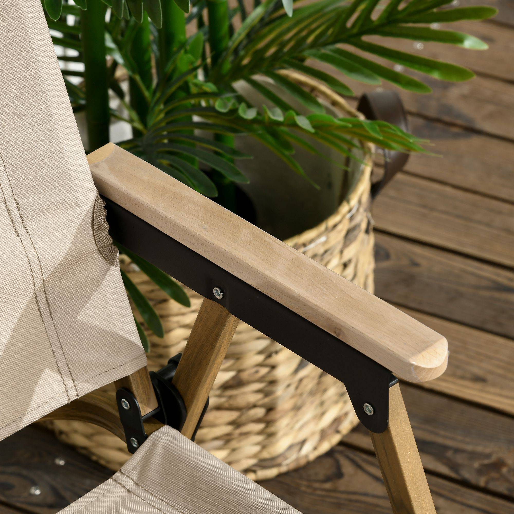 ComfortXL - Lot de 2 chaises pliantes acier et Oxford camping jardin plage avec accoudoirs kaki - ComfortXL Outdoor Living - Image 10