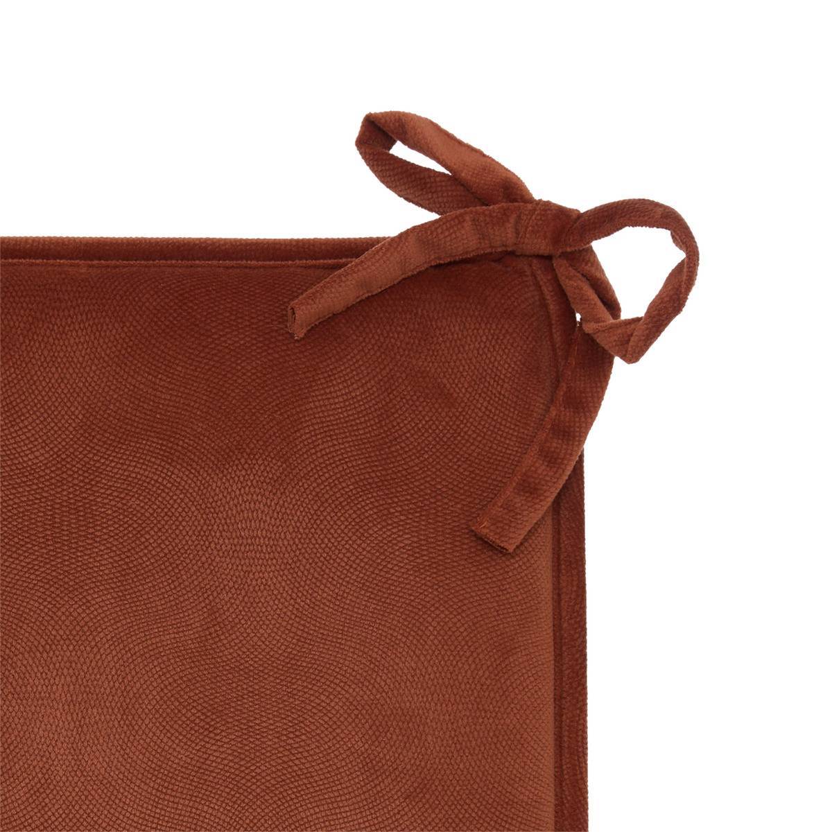 Atmosphera - Galette de chaise Lilou terracotta 38x38cm - Atmosphera Créateur d'intérieur - Image 3
