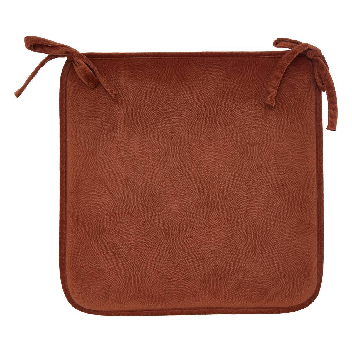 Atmosphera - Galette de chaise Lilou terracotta 38x38cm - Atmosphera Créateur d'intérieur - Image 2