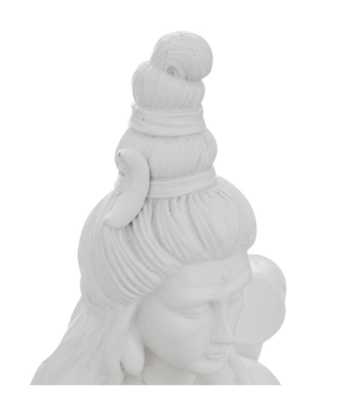 Objet déco Statue Shiva en résine Blanche H 28 cm - Image 2