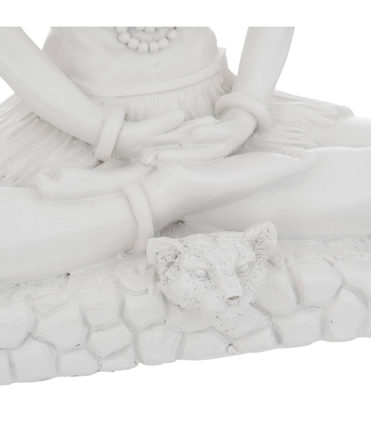 Objet déco Statue Shiva en résine Blanche H 28 cm - Image 3