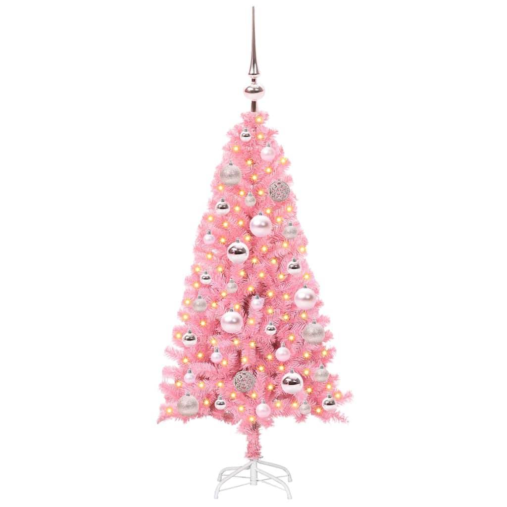 Vidaxl - Sapin de Noël Rose 120 cm PVC vidaXL 3396409 - Image 4