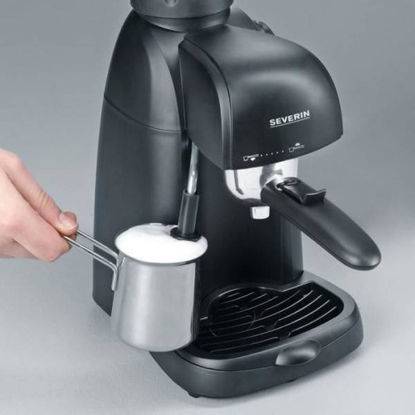 Severin - Machine a Cafe SEVERIN KA5978 Cafetiere Expresso, Vapeur pour Mousse de lait, Petite  expresso,  4 tasses,Pompe 3,5 bars, - Image 4