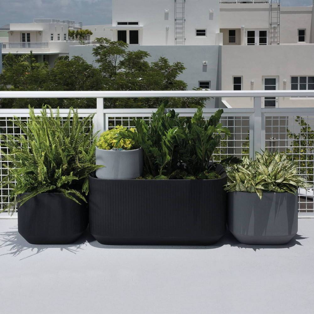 Crescent Garden - Pot Mod gris 51 x 36 x H.31 cm avec TruDrop One Crescent Garden - Image 2