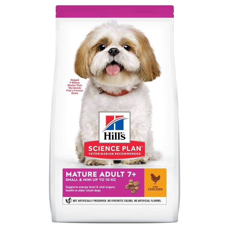 CROQUETTES CHIEN SCIENCE PLAN ADULT MATURE 7+ SMALL & MINI POULET - HILL'S 6 kg - Image 1
