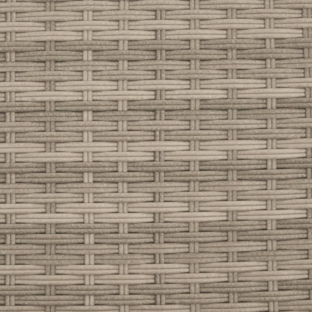 Chaise longue avec coussins gris clair résine tressée 204 x 55 x 69,5 cm - PANGIVO - Image 8