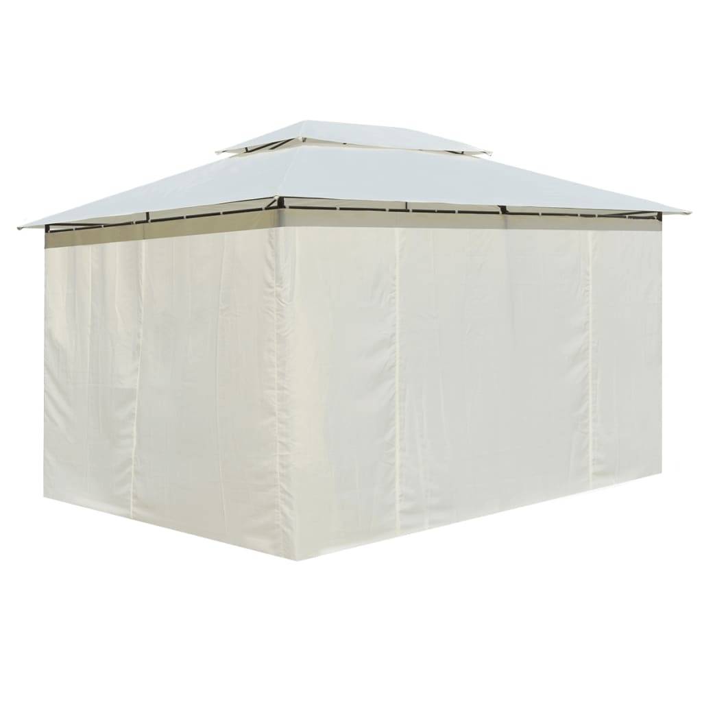 ComfortXL - Tonnelle de Réception Acier Toit Ventilé avec Rideaux pour Jardin Mariage Blanc 4x3 m – ComfortXL Outdoor Living - Image 3