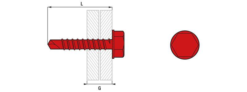 Boîte 250 Vis autoperceuse THT SCELL-IT - 5.5 x 25 mm - Assemblage 15 mm - THT8-55025 - Image 1