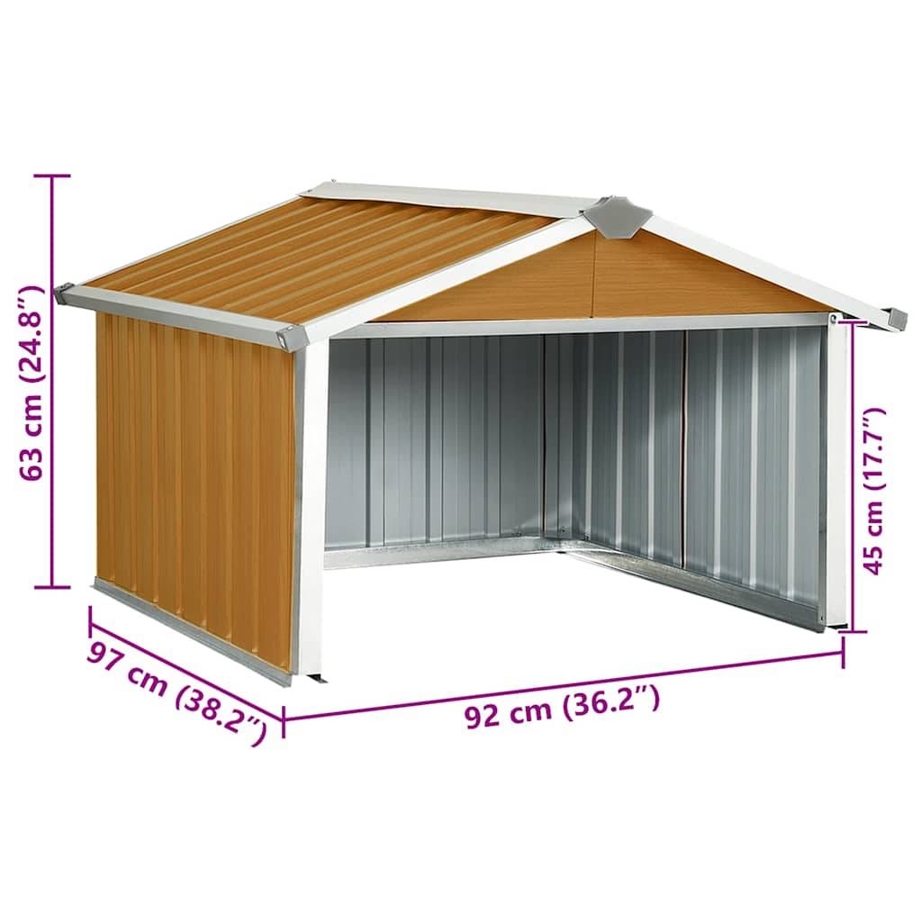 Vidaxl - Abri pour robot de jardin 92x97x63 cm Acier galvanisé Marron vidaXL 150910 - Image 3